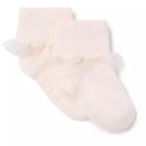 Baby Ruffle Sock, Pink Pearl, 0-3m, by Janie and Jack