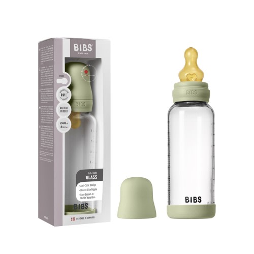BIBS Glass Bottle Latex Sage 240ml