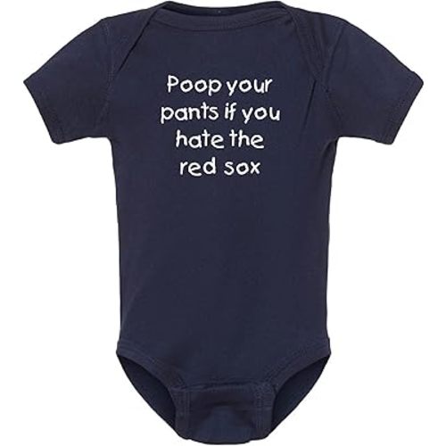 Campus Originals Poop Your Pants if You Hate the Red Sox Funny Yankees Fan Baby Bodysuit
