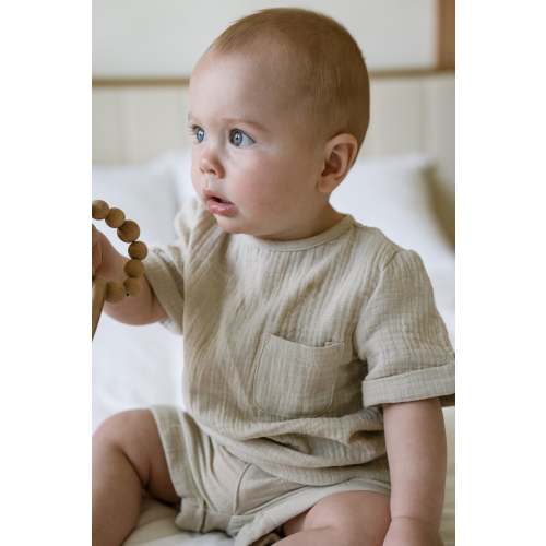 0-6 month Malibu Pocket Tee ‘Stone’
