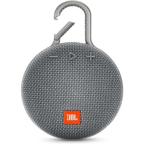 JBL Clip 3, Gray - Waterproof, Durable & Portable Bluetooth Speaker - Up to 10 Hours of Play - Includes Noise-Cancelling Speakerphone & Wireless Streaming