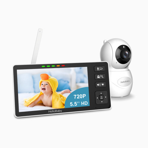HelloBaby 5.5" 720 HD LCD Digital Wireless Video Baby Monitor