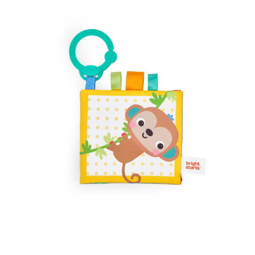 Bright Starts Safari Buddies Soft Book, Unisex, Newborn