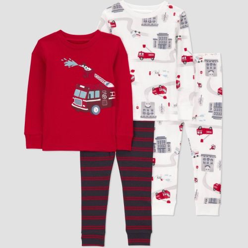 Carter's Just One You® Toddler Boys' 4pc Cotton Long Sleeve Pajama Set