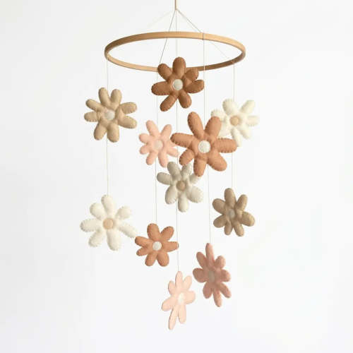 Handmade Daisy Nursery Mobile | Floral Baby Mobile