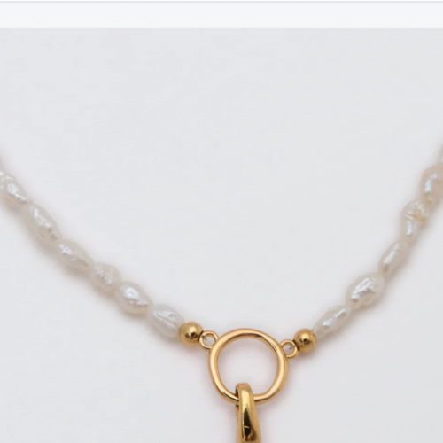 Eloise Circle Freshwater Pearl Necklace | Genuine Pearl Jewelry | Raiz