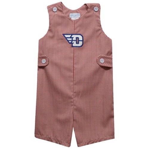 Dayton Flyers Vive La Fete Infant Gingham Jon Jon Romper - Red