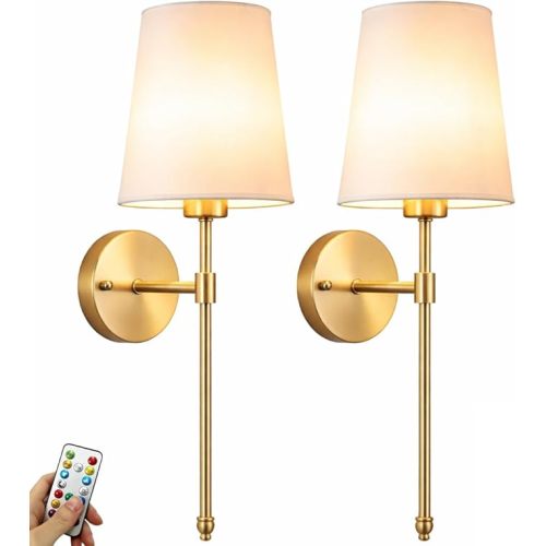 Battery Operated Wall Sconces Set of 2