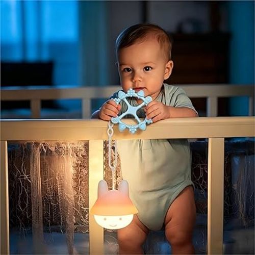 ShaArkMango Baby Car Seat Light for Night Driving, Soft Glow Carseat Lighting for Babies, Rechargeable Night Light for Backseat Travel, Gentle Eye Caring Light for Infants & Toddlers