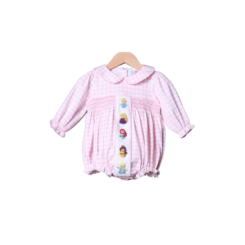 French Knot Gingham Princess Bubble