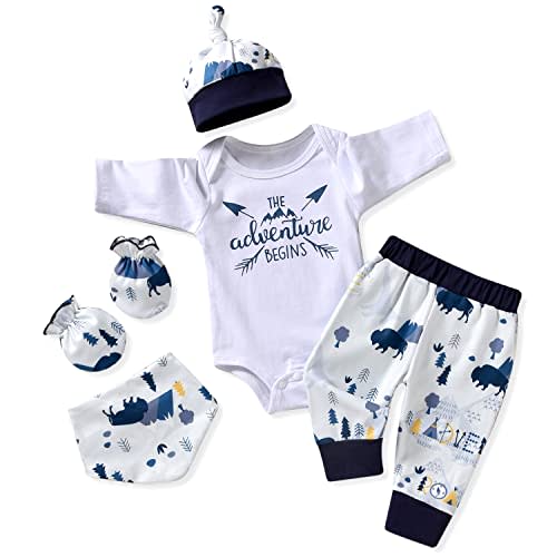 Aalizzwell Newborn Baby Boy Long Sleeve Outfit for Fall Winter