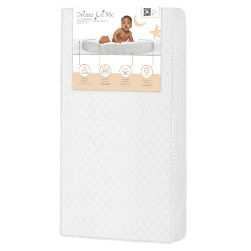 Dream on Me, 2-In-1 Breathable Foam Two-Sided 3" Mini/Portable Crib Mattress