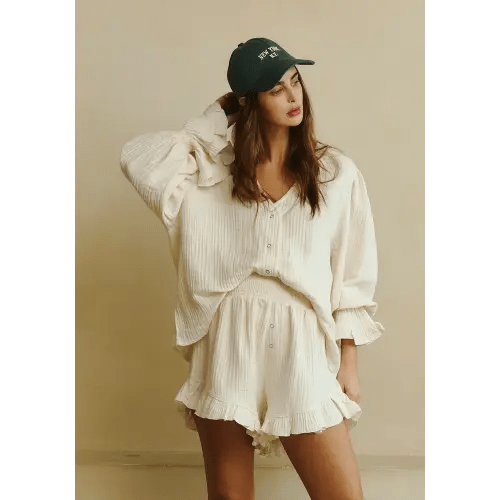 LUXE RUFFLED MUSLIN SET