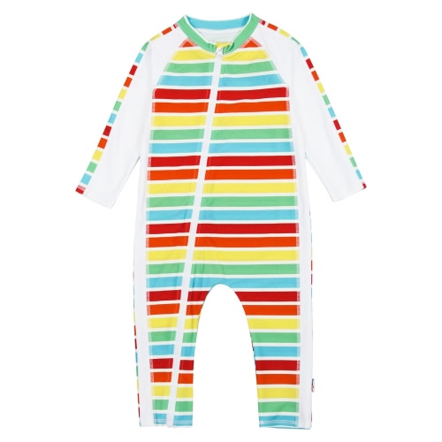 Long Sleeve Romper Swimsuit | "Rainbow", 0-6M
