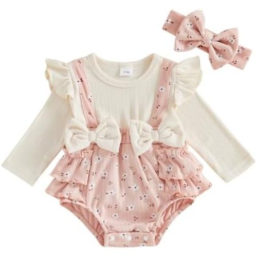 Socutebabe Baby Girl Floral Romper Dress Newborn 0 3 6 12 18 Months Clothes Outfit