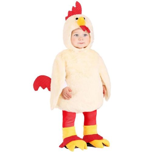 HalloweenCostumes.com 6/9 Months Infant Rascal Rooster Halloween Costume, Yellow/Brown/Red