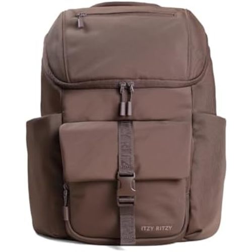 Itzy Ritzy Belong Bucket Backpack w/ 16 Pockets & Changing Pad (Chocolate)