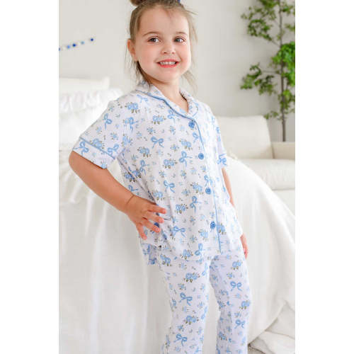 Two-Piece Flare Pant Lounge Set in Tied In Blooms | Caden Lane