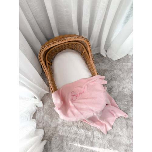 Classic Knitted Blanket - Fairy Floss – Avalia Kids