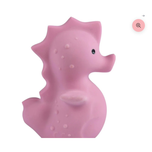 Sea Horse Organic Natural Rubber Rattle, Teether & Bath Toy
