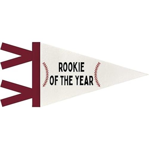 Baseball Sports Playroom Decor, Baseball Playroom Banner Pennant Flags, Vintage Sports Nursery Wall Decor, Rookie Of The Year Banner, Baby Shower Party Decorations, 8x17 Inch