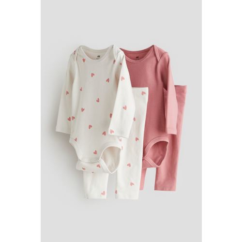 4-piece Cotton Jersey Set, Regular waist