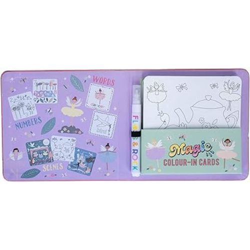Floss & Rock Enchanted Water Pen and Cards Kit, 7.48-inch Length, Learning Materials, Drawing and Painting