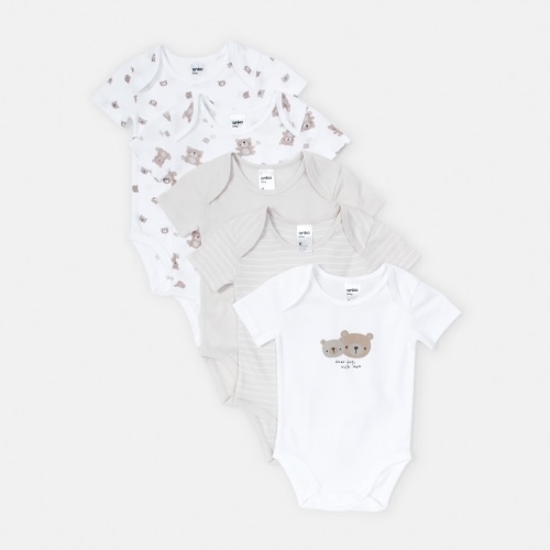 5 Pack Short Sleeve Bodysuits