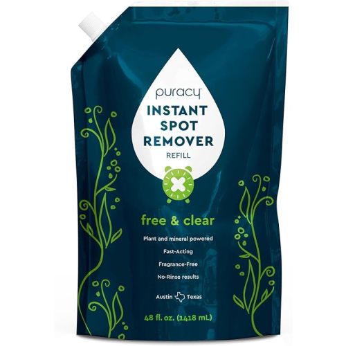 Puracy Laundry Stain Remover for Clothes Laundry - Carpet Stain Remover Carpet Spot Cleaner Couch Stain Remover - Clothes Spray, Free & Clear - Instant Spot Remover, 48 Fl Oz (Pack of 1)