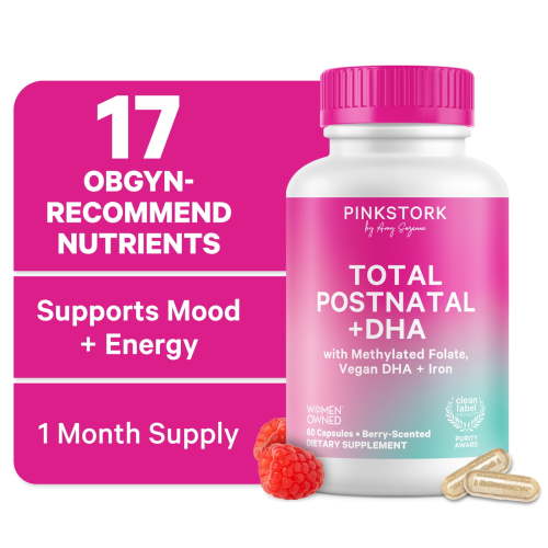 Pink Stork Postnatal Vitamins for Nursing Moms, 60 Capsules