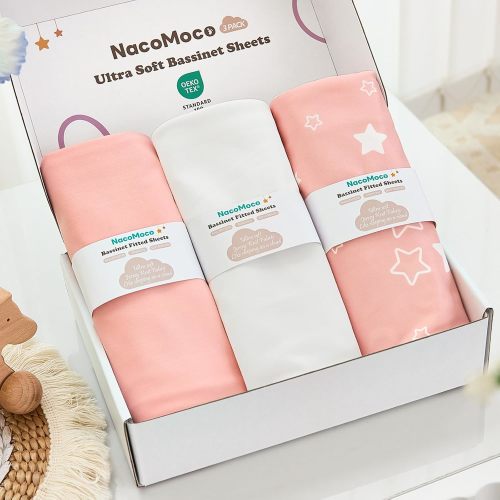 3 Pack Soft Bassinet Sheets - 33"x20" Bedside - Bassinet & Cradle Accessories - Baby and Toys - Baby and Toys - USA