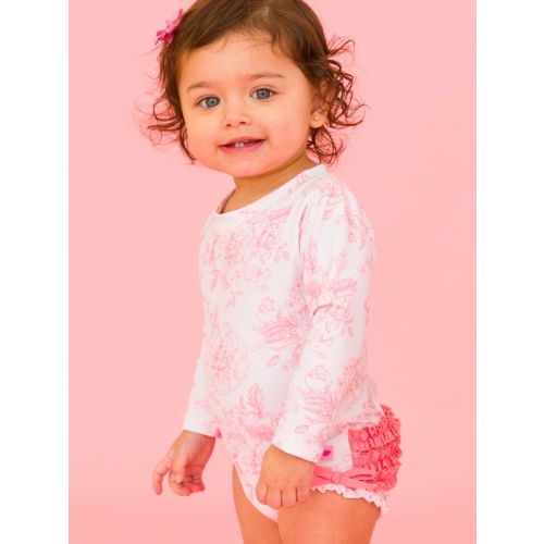 Long Sleeve One Piece Rash Guard | RuffleButts & RuggedButts