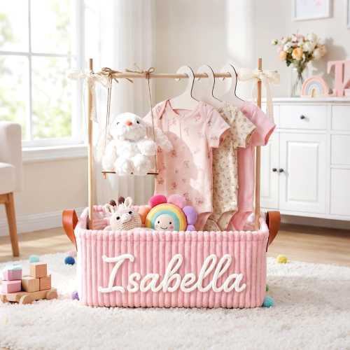 Personalized Baby Gift Basket Set – Nursery Storage , Baby Shower