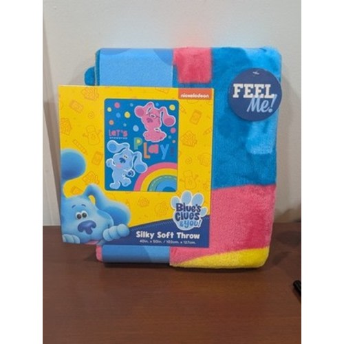 Blues Clues Blanket 40" x 50" NWT Silky Soft Throw