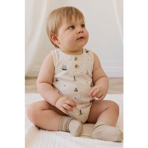 Organic Cotton Archie Playsuit-Sailing Day – Jamie Kay USA