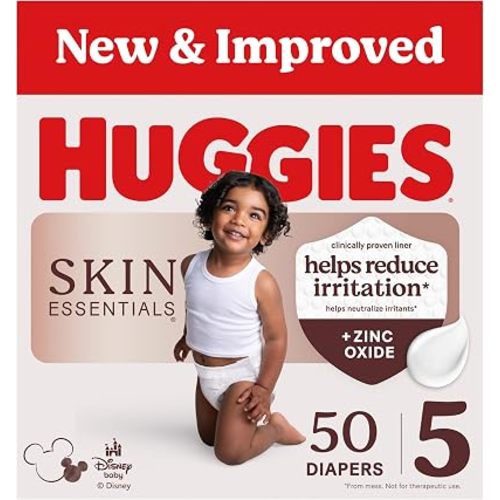 Huggies Skin Essentials Diapers Size 5, 50 Count
