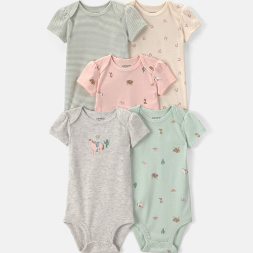 Baby Girl 5-Pack Western Multipack Bodysuits | Carter’s Oshkosh Canada