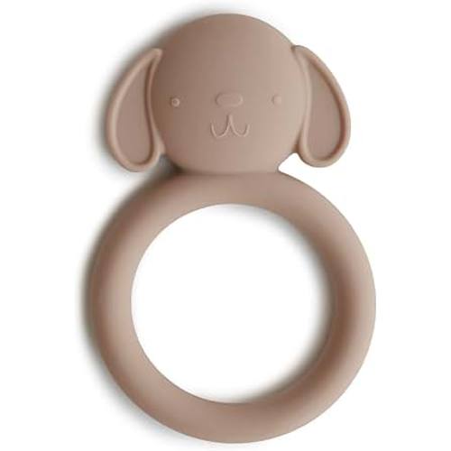 Amazon.com: mushie Silicone Baby Teether Toy | Dog Brown