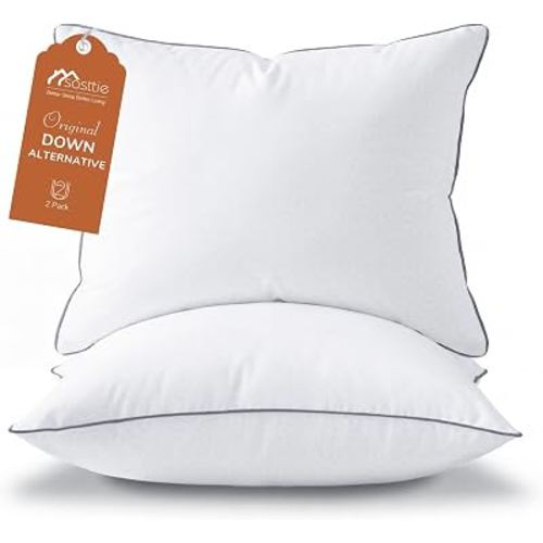 Sasttie Toddler Pillow Inserts Set of 2, 3 Year Old to 5, 13x18 Baby Pillows for Sleeping, Travel, School - CPC and Oeko-Tex Certified Down Alternative Plump Filling - Machine Washable, 2 Pack