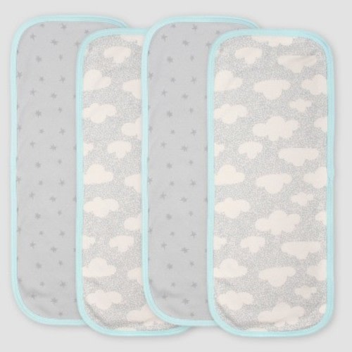 Gerber Baby 4pk Giraffe Burpcloths - Gray