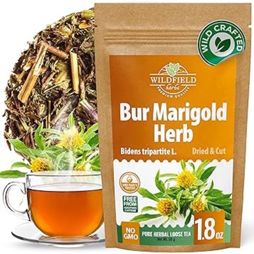 1.8 oz. Dried Marigold Flowers Bur Marigold Herb Tea Marygold Tea (Bidens Tripartite L.) - 50g 100% Chereda Bur-Marigold Cáñamo Acuático