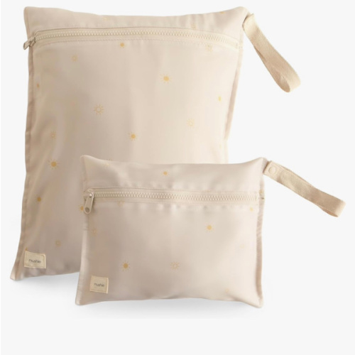 mushie Water Resistant Wet Bags | Large & Small Set of 2 (Sun)