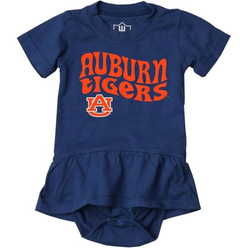 Wes and Willy College Sports Fan Baby Girls Ruffle Hopper Romper