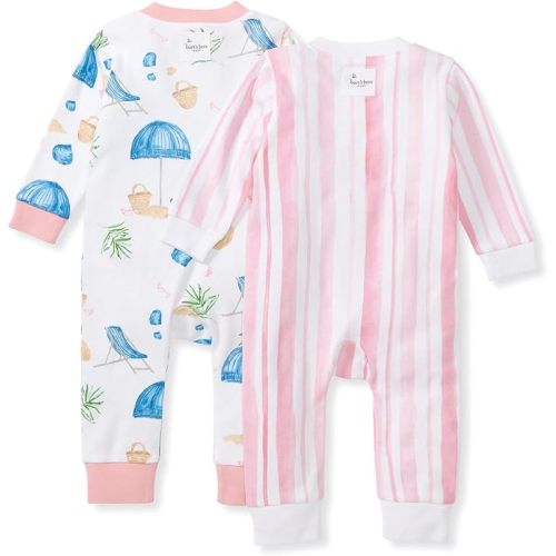 Burt's Bees Baby baby-girls Sleep and Play Pajamas, 100% Organic Cotton, One-piece Footless Pajamas