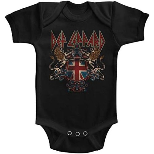 American Classics Def Leppard Union Jack Crest Baby Bodysuit Black