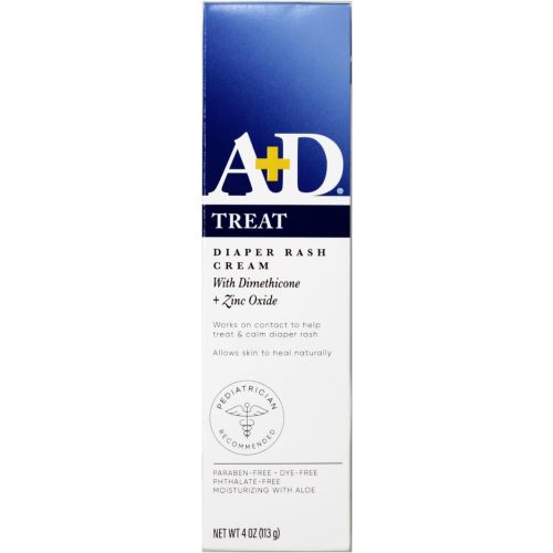 A+D Diaper Rash Cream, Dimethicone Zinc Oxide Cream, 4 oz (113 g) (Pack of 1) by A&D