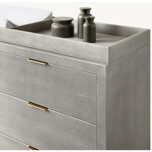 Clio Shagreen Wide Dresser Topper | RH Baby & Child