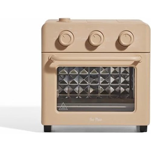 Our Place Wonder Oven | 6-in-1 Stainless Steel Air Fryer Toaster Oven Combo with Basket, Rack, Pan & Tray | Compact 13 QT Countertop Capacity - Toast, Roast, Bake, Reheat, Broil & Steam | Steam