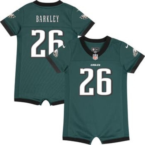 Newborn & Infant Nike Saquon Barkley Midnight Green Philadelphia Eagles Game Romper Jersey, 3-6M