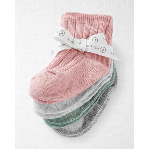 Baby 4-Pack No-Slip Socks - Style,Multi